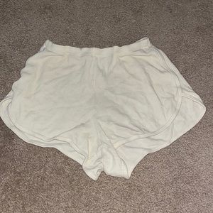 J.Galt/Brandy Melville waffle knit shorts pastel yellow